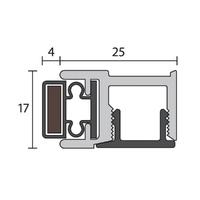 Raven RP85 Perimeter Meeting Stile Seal 2250mm Silver Anodised A85C2250