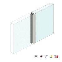 Raven RP88 Astragal Meeting Stile Seal for Frameless Glass Door 3000mm Clear Anodised A88C3000