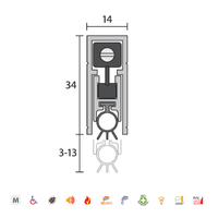 Raven RP8Si Automatic Door Bottom Seal Clear Anodised 820MM A8SIC32