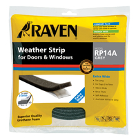 Raven Self Adhesive Extra Wide Seal Around Doors and Windows 5000mm Grey R14AG 