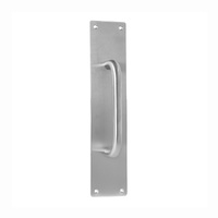 Scope Door Pull Handle 200X16T on 300X65 Plate Satin Stainless PHP200.16TSS