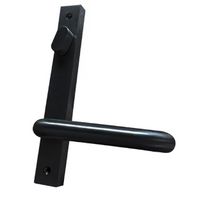 Lockton Internal Square Plate -Snib & Lever w/ Black Finish NSQ-13V-25-BLK