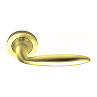 Austyle Architectural Door Lever on Rose 52mm Polished Brass 13516
