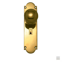 Superior Brass Victorian Knob on Longplate Privacy Set - Available in Various Finishes