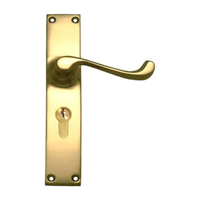 Superior Brass Contemporary Door Lever Entrance Set 47.6mm Polished Brass 3140A