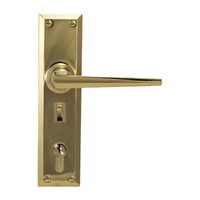 Superior Brass Heritage Door Lever Entrance Set with Privacy Lock 200mm Polished Brass 3169M