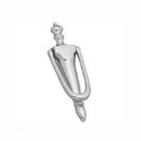 Superior Brass Door Slim Knocker 186mm Chrome Plate 33033