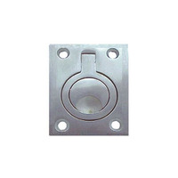 Restocking Soon: ETA End May - Superior Brass Flush Ring Pull 62x45mm Polished Stainless Steel 33747