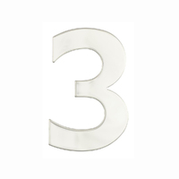 Austyle Architectural Numeral Number 3 Polished Stainless Steel 150mm 38923