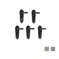 Superior Brass Art Deco Lever on Plate 203mm x 63mm