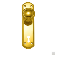 Superior Brass Door Knob on Plate Bitkey Hole - Available in Various Finishes