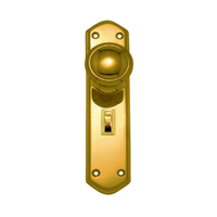 Superior Brass Door Knob on Plate To Suit Privacy Lock Polished Brass 4173P