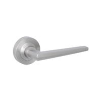Austyle Architectural Door Lever Handle on Round Rose 52mm Satin Stainless Steel 43658