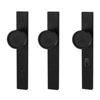 Builders Choice Long Plate Recessed Face Knob Black - Available in Various Functions