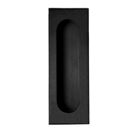 Restocking Soon: ETA Early October - Austyle Sliding Door Flush Pull 100x50mm Matt Black 53739