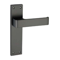 Superior Brass Urban Narrow Door Lever on Longplate Passage Set 200mm Matt Black 53825