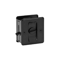 Restocking Soon: ETA Early June - Superior Brass Sliding Door Lock 69mm x 63mm Matt Black 59050