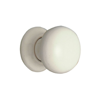 Superior Brass Porcelain Cupboard Knob 60mm - Available in Various Sizes