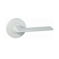 Builders Choice Door Lever Set on Round Rose Passage/Privacy 63mm White 83585