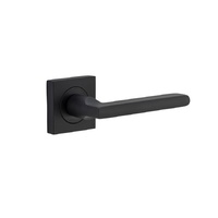 Iver Baltimore Door Lever Handle on Square Rose Matt Black 52mm x 55mm 0273