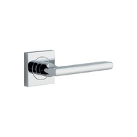 Iver Baltimore Door Lever Handle on Square Rose Chrome Plated 52mm x 55mm 0274