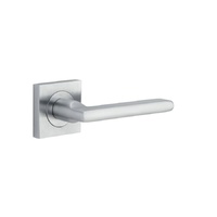 Iver Baltimore Door Lever Handle on Square Rose Brushed Chrome 52mm x 55mm 0275