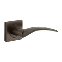 Iver Oxford Door Lever Handle on Square Rose Signature Brass 0281