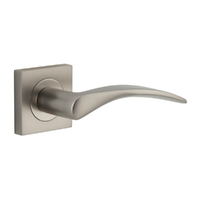 Iver Oxford Door Lever Handle on Square Rose Satin Nickel 0289