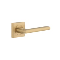 Iver Baltimore Door Lever Handle on Square Rose Brushed Brass 52mm x 58mm 0458
