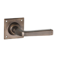 Tradco Menton Door Lever Handle on Square Rose 60mm Antique Brass 0680