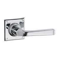 Tradco Menton Door Lever Handle on Square Rose 60mm Chrome Plated 0686