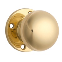 Tradco Mortice Knob Set Suits 54mm Pre-drilled Hole Polished Brass 0694