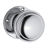 Tradco Milton Door Knob on Rose 57mm Chrome Plated 0735