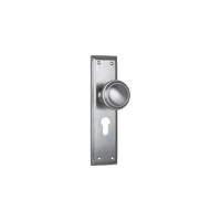 Tradco Milton Knob on Long Backplate Euro Satin Chrome 0736E