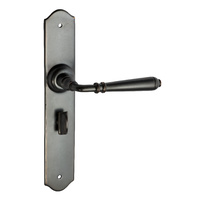 Tradco Reims Lever on Long Backplate Privacy Antique Copper 0746P