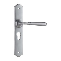 Tradco Reims Lever Handle on Long Backplate Euro Satin Chrome 0749E