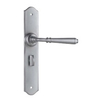 Out of Stock: ETA End May - Tradco Reims Lever on Long Backplate Privacy Satin Chrome 0749P
