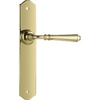 Tradco Reims Lever on Long Backplate Latch Polished Brass 0771
