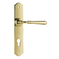 Tradco Reims Lever on Long Backplate Euro 85mm Polished Brass 0771E85