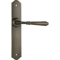 Tradco Reims Lever on Long Backplate Latch Antique Brass 0774