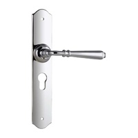 Tradco Reims Lever Handle on Long Backplate Euro Chrome Plated 0777E