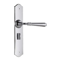 Tradco Reims Lever Handle on Long Backplate Privacy Chrome Plated 0777P