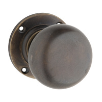 Restocking Soon: ETA End May - Tradco Victorian Knob on Rose Antique Brass 57mm 0784