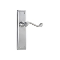 Tradco Milton Door Lever Handle on Long Backplate Passage Satin Chrome 0794
