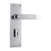 Tradco Balmoral Lever on Rectangular Backplate Privacy Chrome Plated 0867P