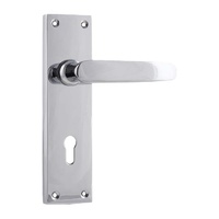 Tradco Balmoral Lever Handle on Rectangular Backplate Lock Chrome Plated 0868