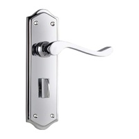 Tradco Henley Lever Handle on Shouldered Backplate Privacy Chrome Plated 0874P