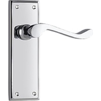 Tradco Camden Lever Handle on Rectangular Backplate Passage Chrome Plated 0876