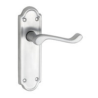 *WSL DISCONTINUED* Tradco Bedford Lever on Shouldered Backplate Latch Satin Chrome 0878 - Customise to your needs