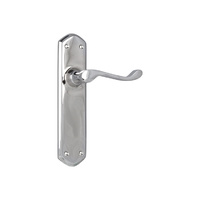 Out of Stock: ETA End May - Tradco Windsor Lever on Shouldered Backplate Passage Chrome Plated 0890